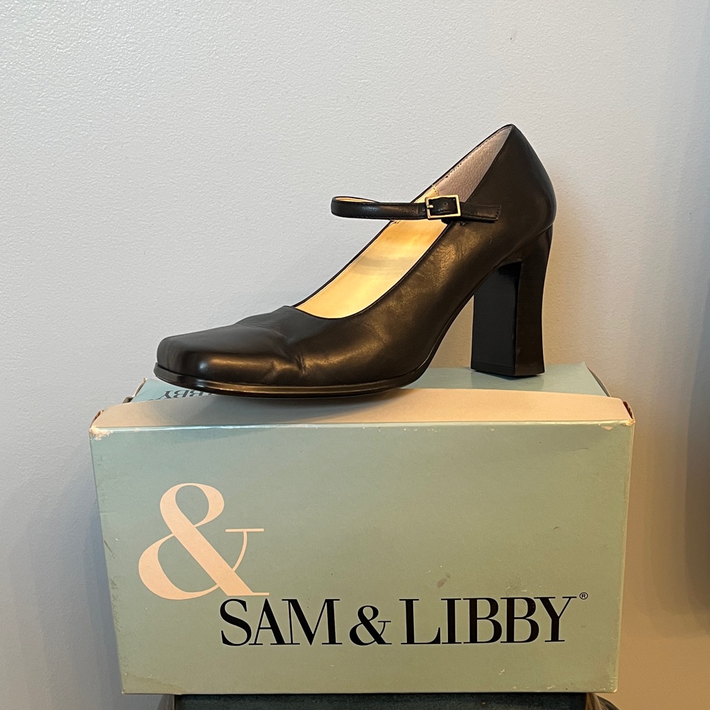 Sam&Libby “Mary Jane” Black Leather Shoes